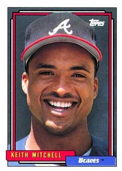 #542 Keith Mitchell - Atlanta Braves - 1992 Topps Baseball