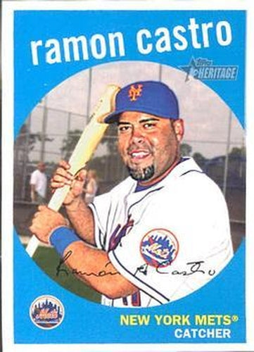 #542 Ramon Castro - New York Mets - 2008 Topps Heritage Baseball