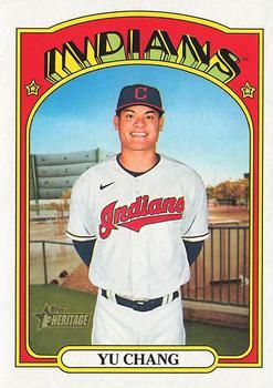 #542 Yu Chang - Cleveland Indians - 2021 Topps Heritage Baseball