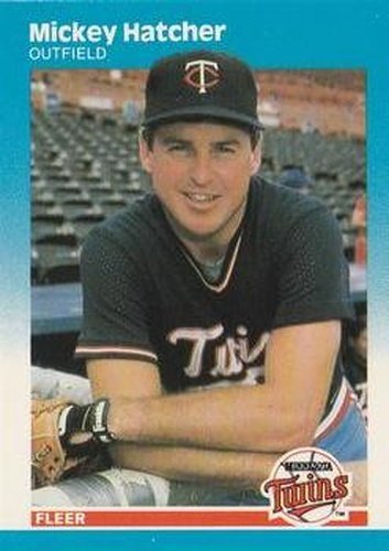 #542 Mickey Hatcher - Minnesota Twins - 1987 Fleer Baseball