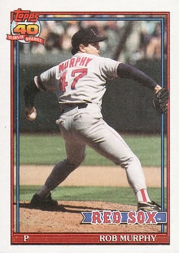 #542 Rob Murphy - Boston Red Sox - 1991 Topps Baseball