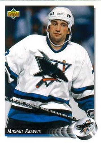 #542 Mikhail Kravets - San Jose Sharks - 1992-93 Upper Deck Hockey