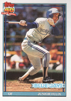 #543 Junior Felix - Toronto Blue Jays - 1991 Topps Baseball