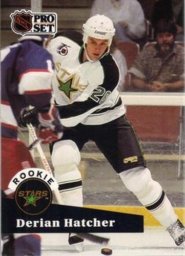 #543 Derian Hatcher - 1991-92 Pro Set Hockey