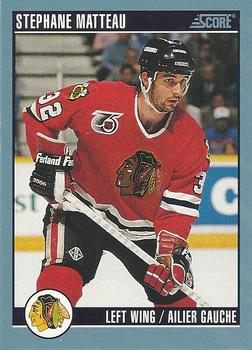 #543 Stephane Matteau - Chicago Blackhawks - 1992-93 Score Canadian Hockey