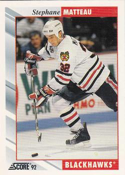 #543 Stephane Matteau - Chicago Blackhawks - 1992-93 Score USA Hockey