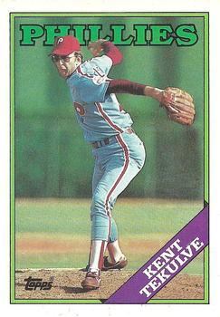 #543 Kent Tekulve - Philadelphia Phillies - 1988 Topps Baseball