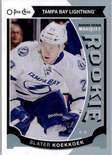 #543 Slater Koekkoek - Tampa Bay Lightning - 2015-16 O-Pee-Chee Hockey