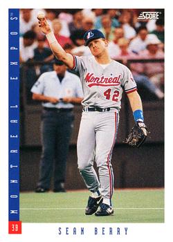 #543 Sean Berry - Montreal Expos - 1993 Score Baseball