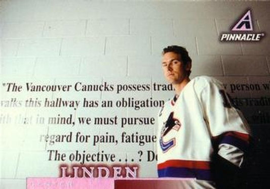 #106 Trevor Linden - Vancouver Canucks - 1997-98 Pinnacle Hockey