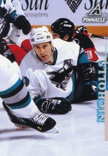#165 Bernie Nicholls - San Jose Sharks - 1997-98 Pinnacle Hockey