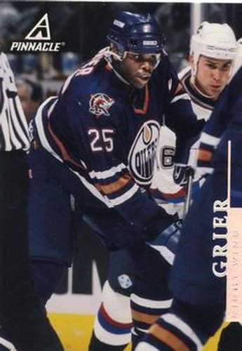#177 Mike Grier - Edmonton Oilers - 1997-98 Pinnacle Hockey