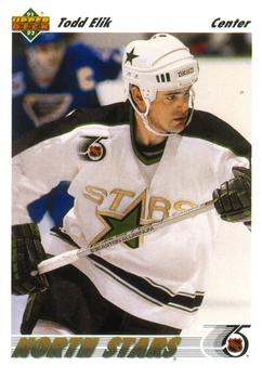 #544 Todd Elik - Minnesota North Stars - 1991-92 Upper Deck Hockey