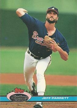 #544 Jeff Parrett - Atlanta Braves - 1991 Stadium Club Baseball