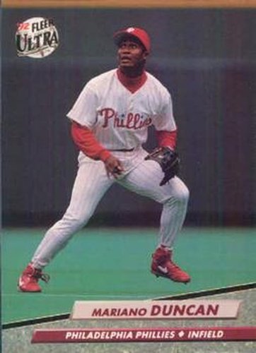 #544 Mariano Duncan - Philadelphia Phillies - 1992 Ultra Baseball
