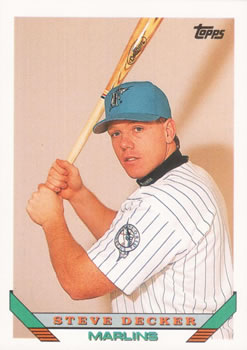 #544 Steve Decker - Florida Marlins - 1993 Topps Baseball