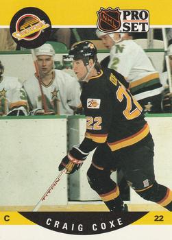 #544 Craig Coxe - Vancouver Canucks - 1990-91 Pro Set Hockey