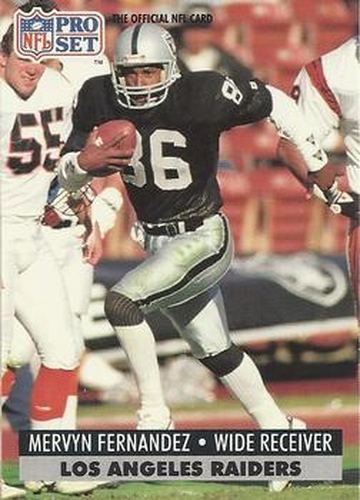 #544 Mervyn Fernandez - Los Angeles Raiders - 1991 Pro Set Football