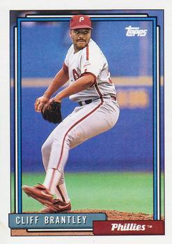 #544 Cliff Brantley - Philadelphia Phillies - 1992 Topps Baseball