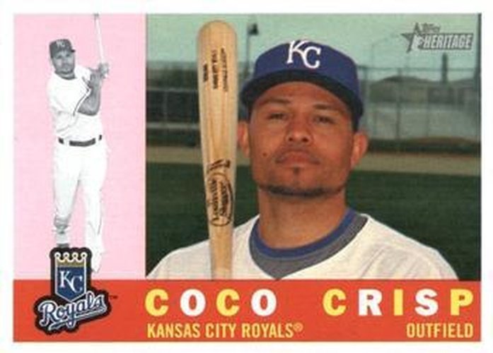 #544 Coco Crisp - Kansas City Royals - 2009 Topps Heritage Baseball