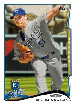 #544 Jason Vargas - Kansas City Royals - 2014 Topps Baseball
