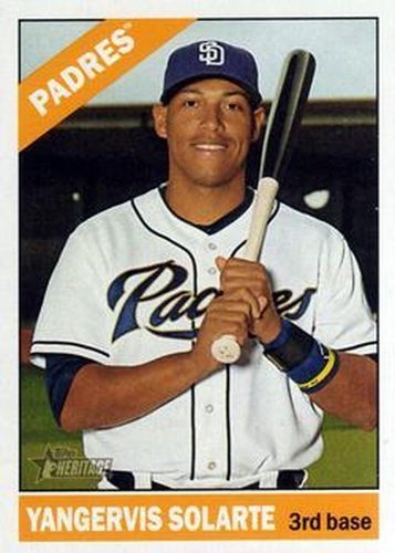 #544 Yangervis Solarte - San Diego Padres - 2015 Topps Heritage Baseball