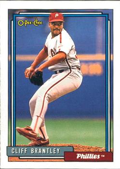 #544 Cliff Brantley - Philadelphia Phillies - 1992 O-Pee-Chee Baseball
