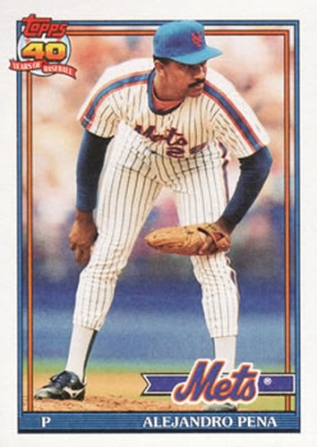 #544 Alejandro Pena - New York Mets - 1991 Topps Baseball