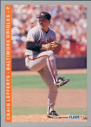 #544 Craig Lefferts - Baltimore Orioles - 1993 Fleer Baseball