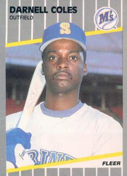 #544 Darnell Coles - Seattle Mariners - 1989 Fleer Baseball
