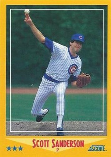 #544 Scott Sanderson - Chicago Cubs - 1988 Score Baseball