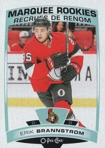 #544c Erik Brannstrom - Ottawa Senators - 2019-20 O-Pee-Chee Hockey
