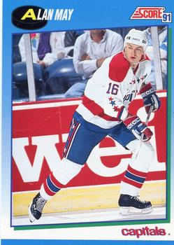 #545 Alan May - Washington Capitals - 1991-92 Score Canadian Hockey