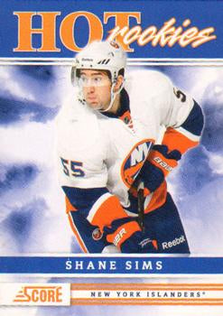 #545 Shane Sims - New York Islanders - 2011-12 Score Hockey