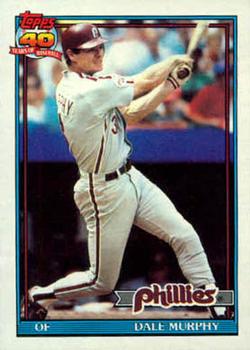 #545 Dale Murphy - Philadelphia Phillies - 1991 Topps Baseball