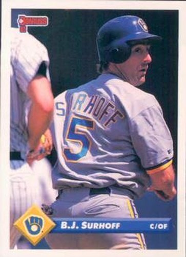 #545 B.J. Surhoff - Milwaukee Brewers - 1993 Donruss Baseball