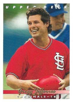 #545 Gregg Jefferies - St. Louis Cardinals - 1993 Upper Deck Baseball