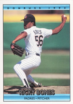 #545 Ricky Bones - San Diego Padres - 1992 Donruss Baseball