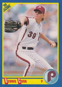 #545 Dennis Cook - Philadelphia Phillies - 1990 Score Baseball
