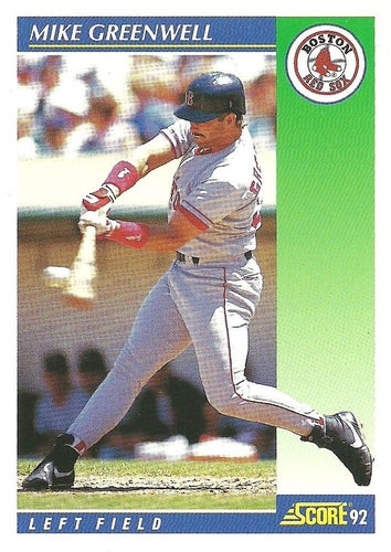 #545 Mike Greenwell - Boston Red Sox - 1992 Score Baseball