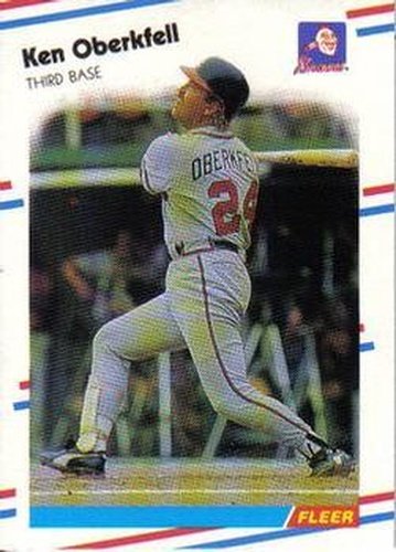 #545 Ken Oberkfell - Atlanta Braves - 1988 Fleer Baseball