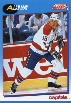 #545 Alan May - Washington Capitals - 1991-92 Score Canadian Bilingual Hockey