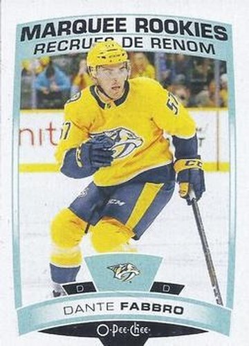 #545 Dante Fabbro - Nashville Predators - 2019-20 O-Pee-Chee Hockey