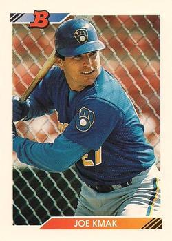 #545 Joe Kmak - Milwaukee Brewers - 1992 Bowman Baseball