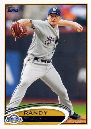#545 Randy Wolf - Milwaukee Brewers - 2012 Topps Baseball