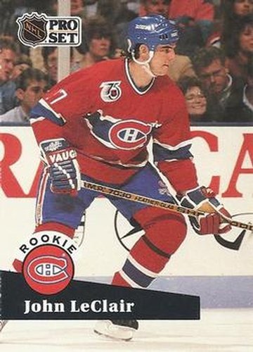 #545 John LeClair - 1991-92 Pro Set Hockey