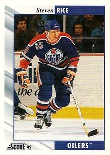 #545 Steven Rice - Edmonton Oilers - 1992-93 Score USA Hockey