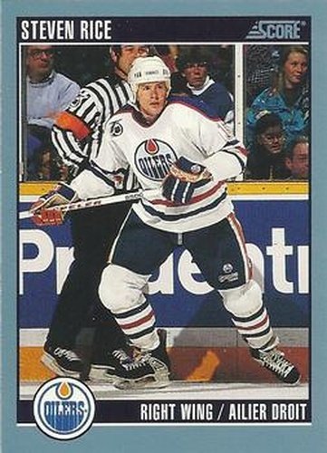 #545 Steven Rice - Edmonton Oilers - 1992-93 Score Canadian Hockey