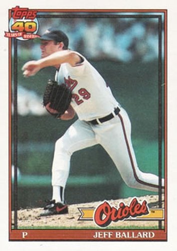 #546 Jeff Ballard - Baltimore Orioles - 1991 Topps Baseball