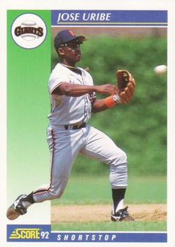 #546 Jose Uribe - San Francisco Giants - 1992 Score Baseball